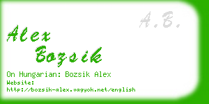 alex bozsik business card